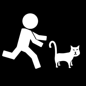 achter de kat lopen